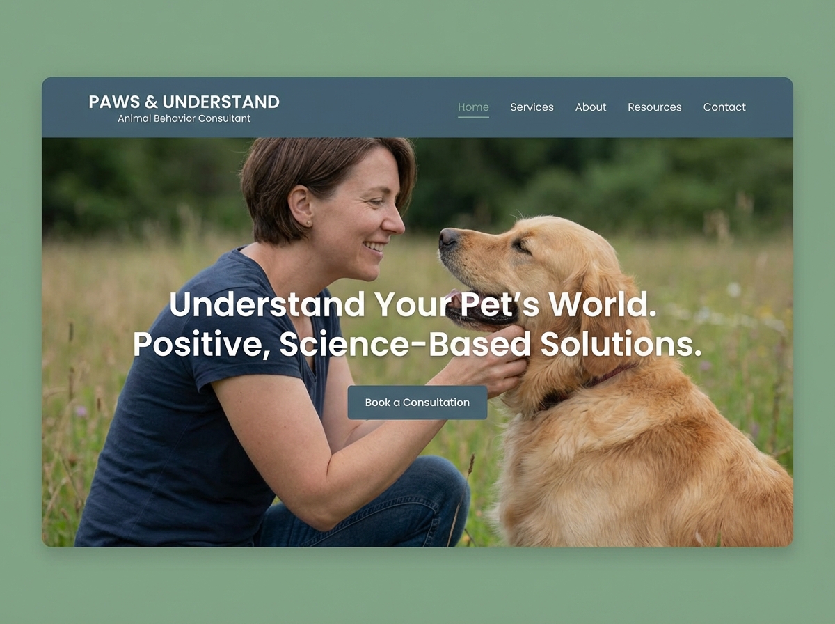 Build a Professional Website for Your Animal Behavior Consultant Practice website preview