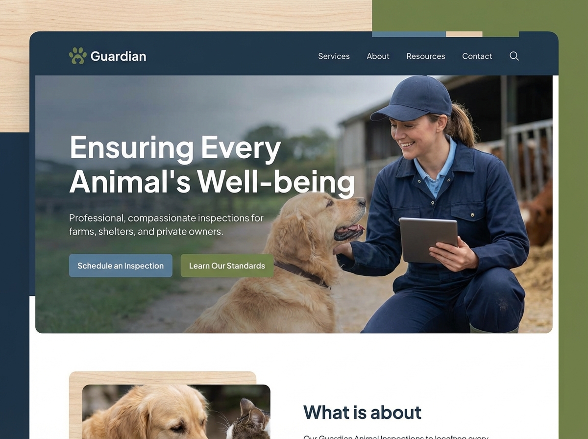 Build Your Professional Animal Inspector Website website preview