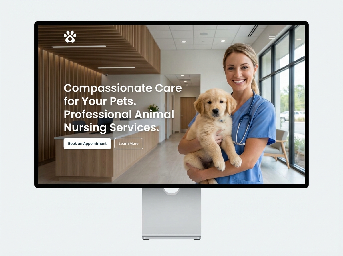 Build a Professional Website that Gets You Noticed as an Animal Nurse website preview