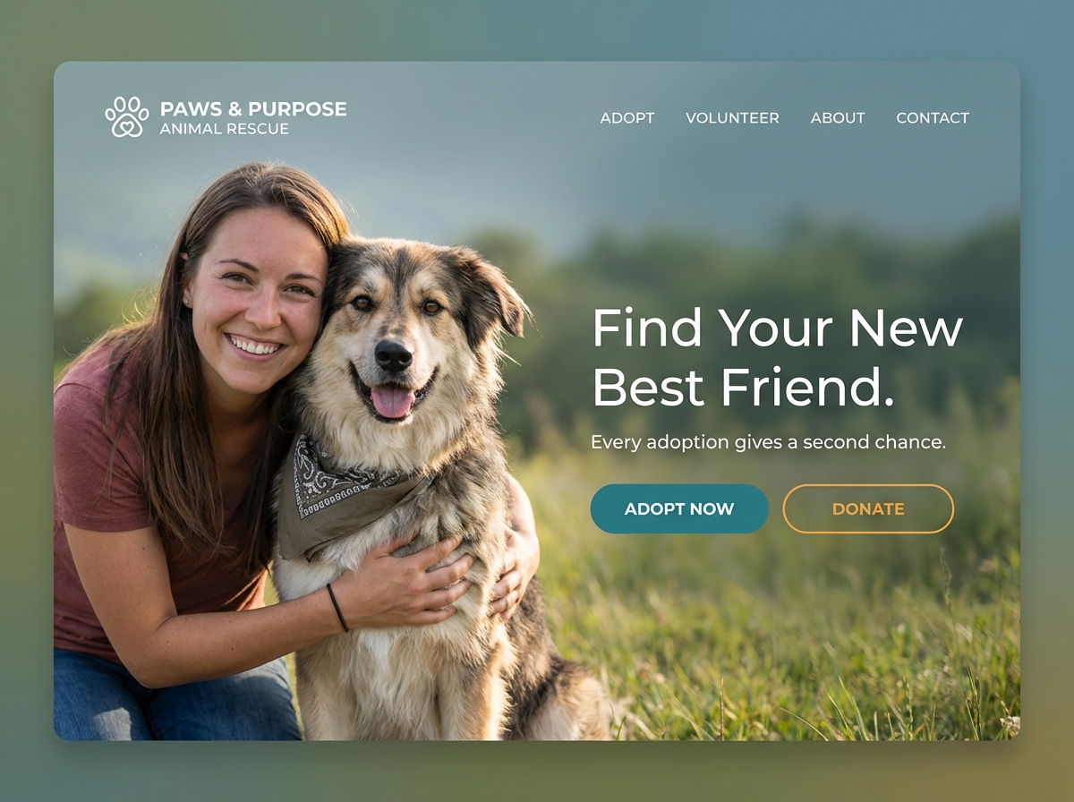 Build a Compassionate Home for Your Animal Rescue Online website preview