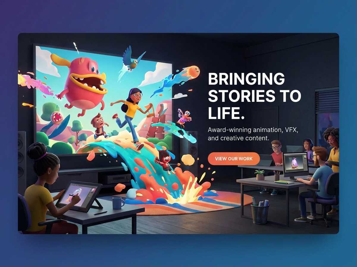 Build a Stellar Animation Production Website website preview