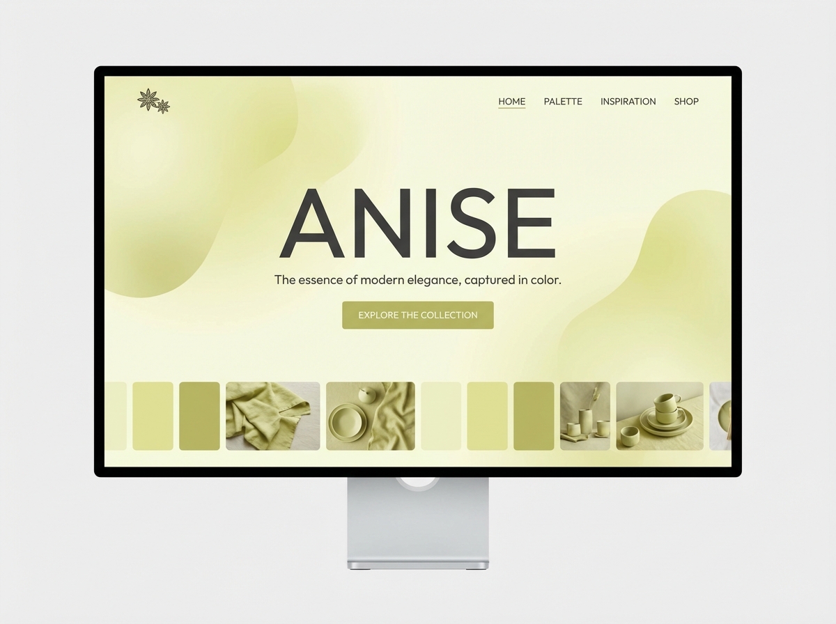 anise color website preview