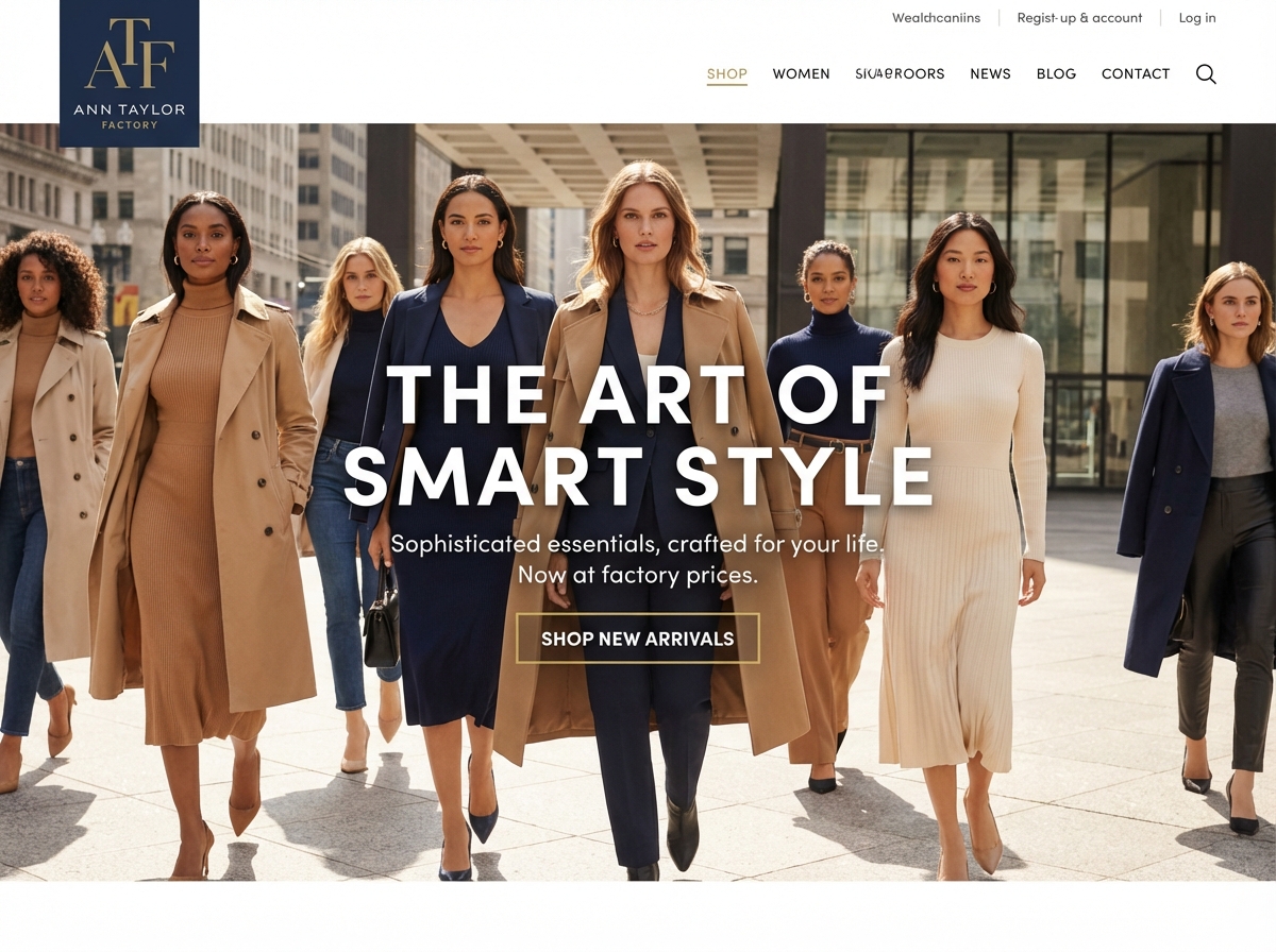Build Your Online Presence with an Ann Taylor Factory Website Builder website preview