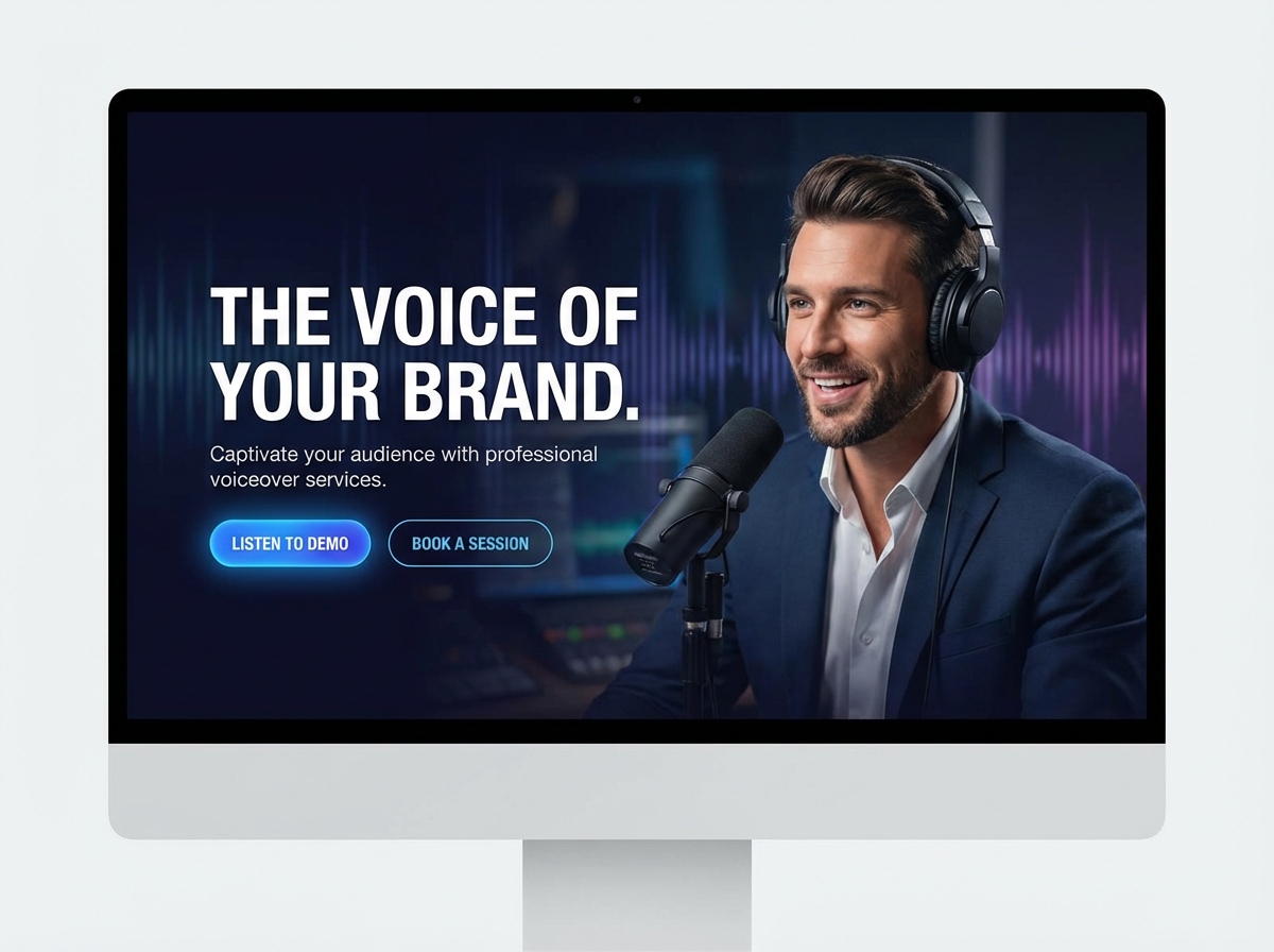 Build Your Professional Announcer Website Today website preview