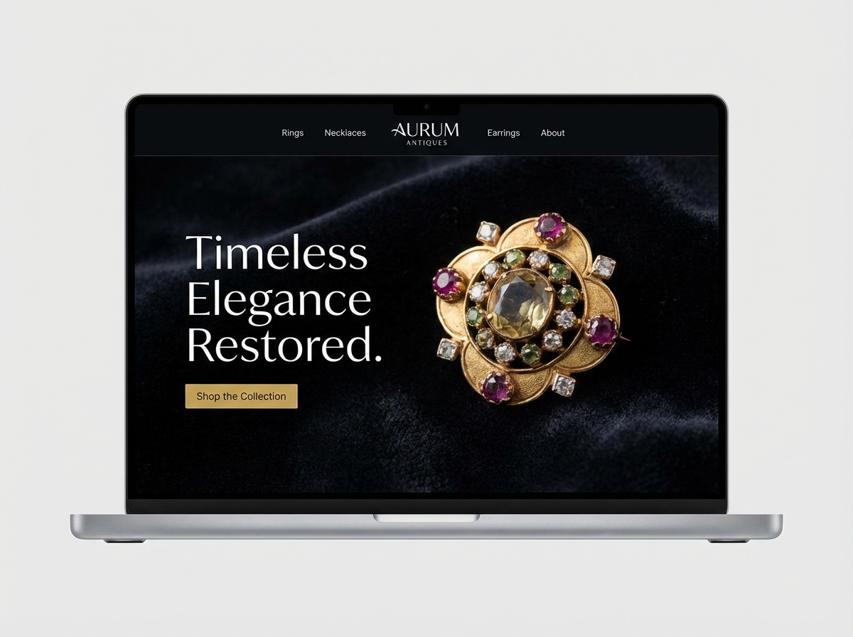 Showcase Your Exquisite Antique Jewelry Collection website preview