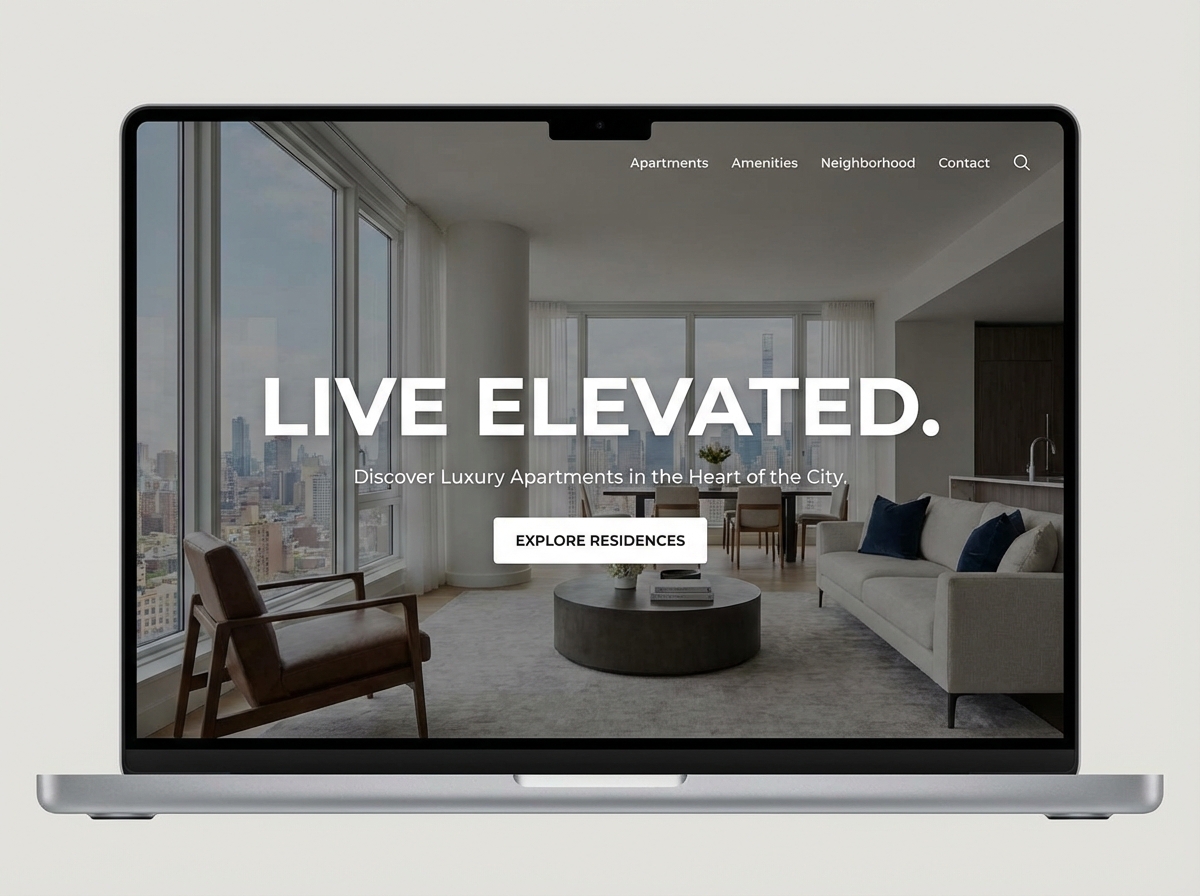 Build Your Modern Apartment Website Today website preview