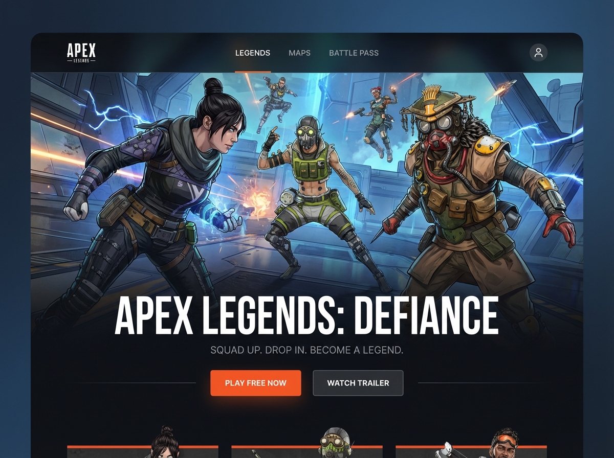 Build Your Ultimate Apex Legends Hub website preview