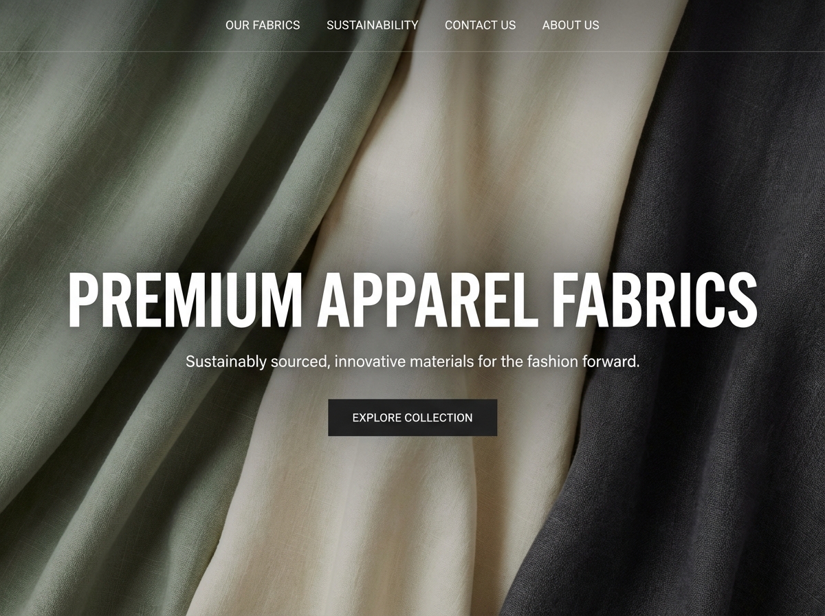 Launch Your Online Store with Grigora's Apparel Fabric Builder website preview
