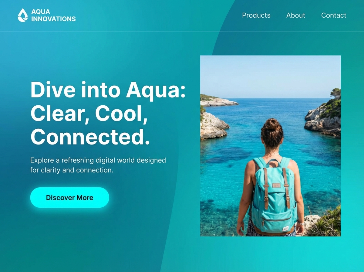 Unleash Your Creativity with Grigora's Aqua Color Palette website preview