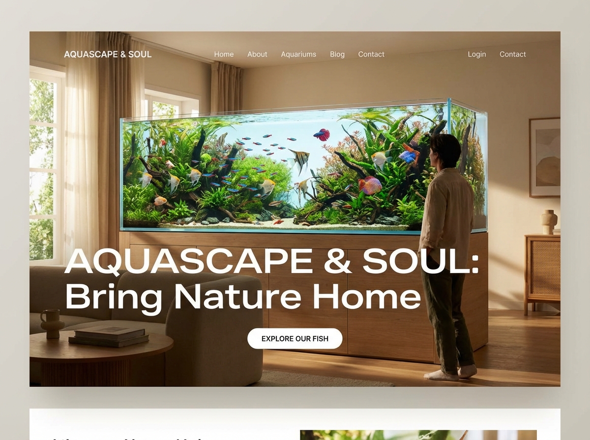 Build a Stunning Aquarium Fish Website in Minutes website preview