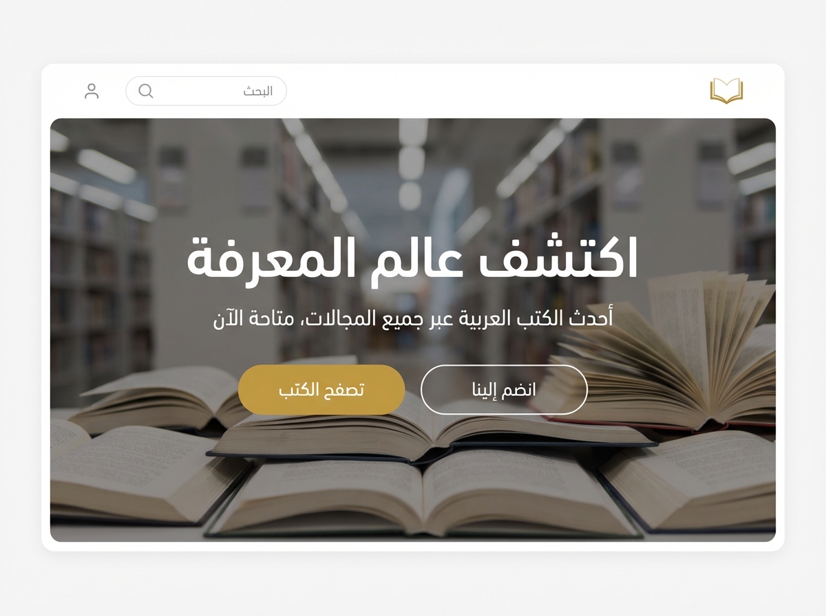Build Your Online Hub for Arabic Books Today website preview