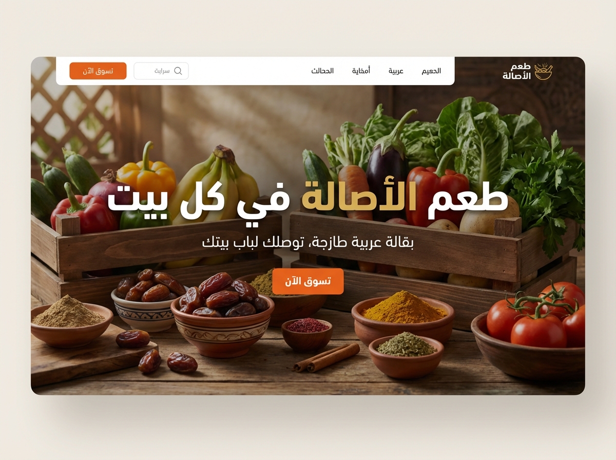 Build Your Digital Storefront with Our Arabic Grocery Website Builder website preview