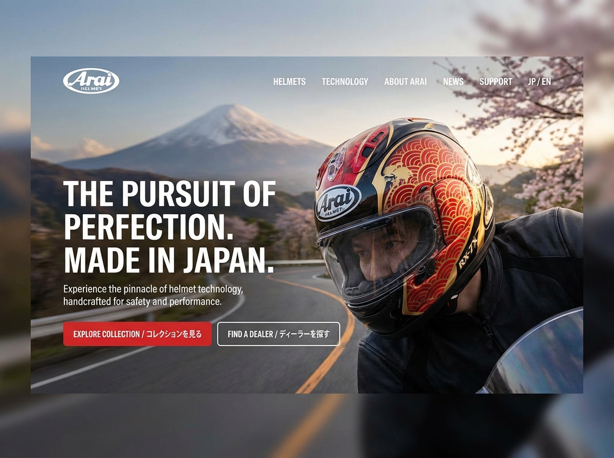Build a Website for Your Premium Arai Helmet Dealership website preview