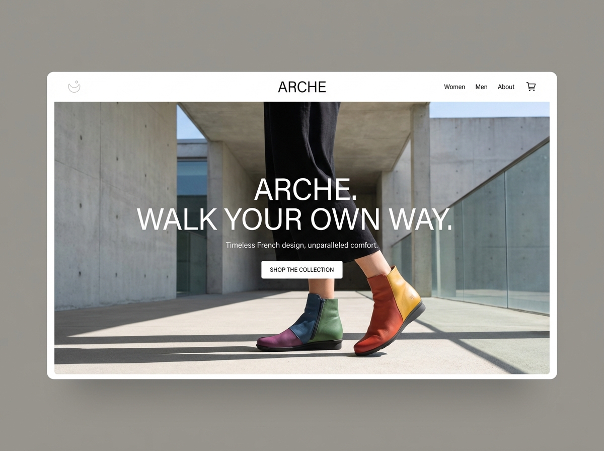 Build a Stunning Online Presence for Arche Shoes website preview