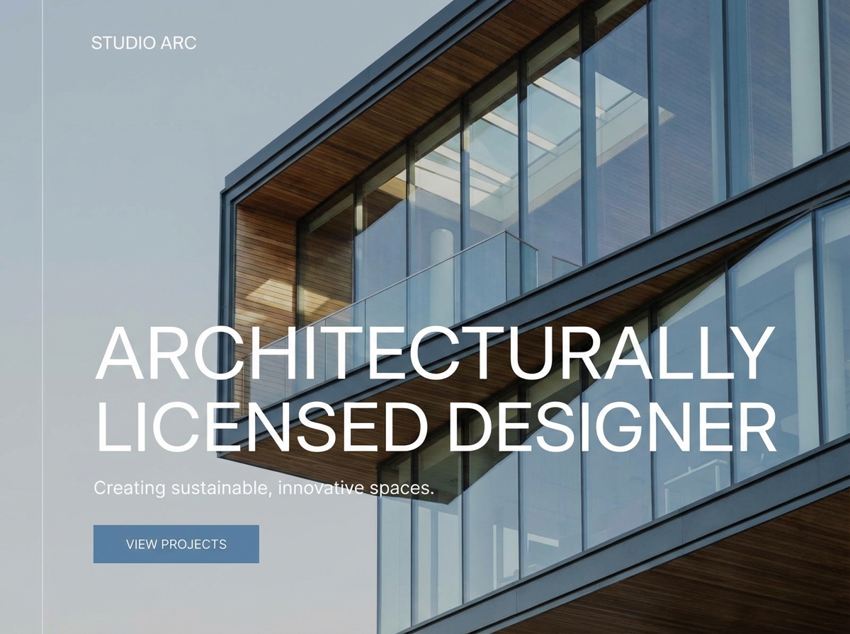 Build Your Portfolio: Architecturally Licensed Designer Website website preview