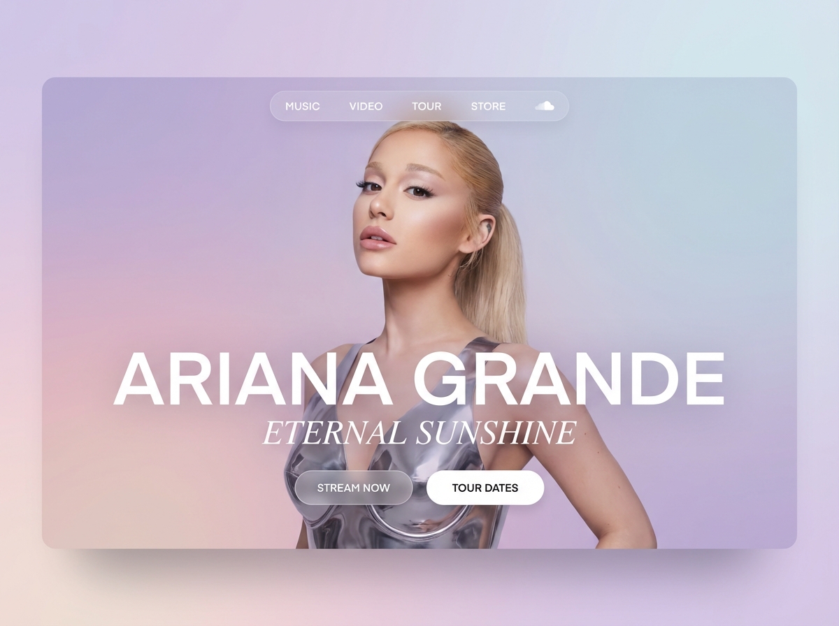 Build Your Ultimate Ariana Grande Fan Site website preview