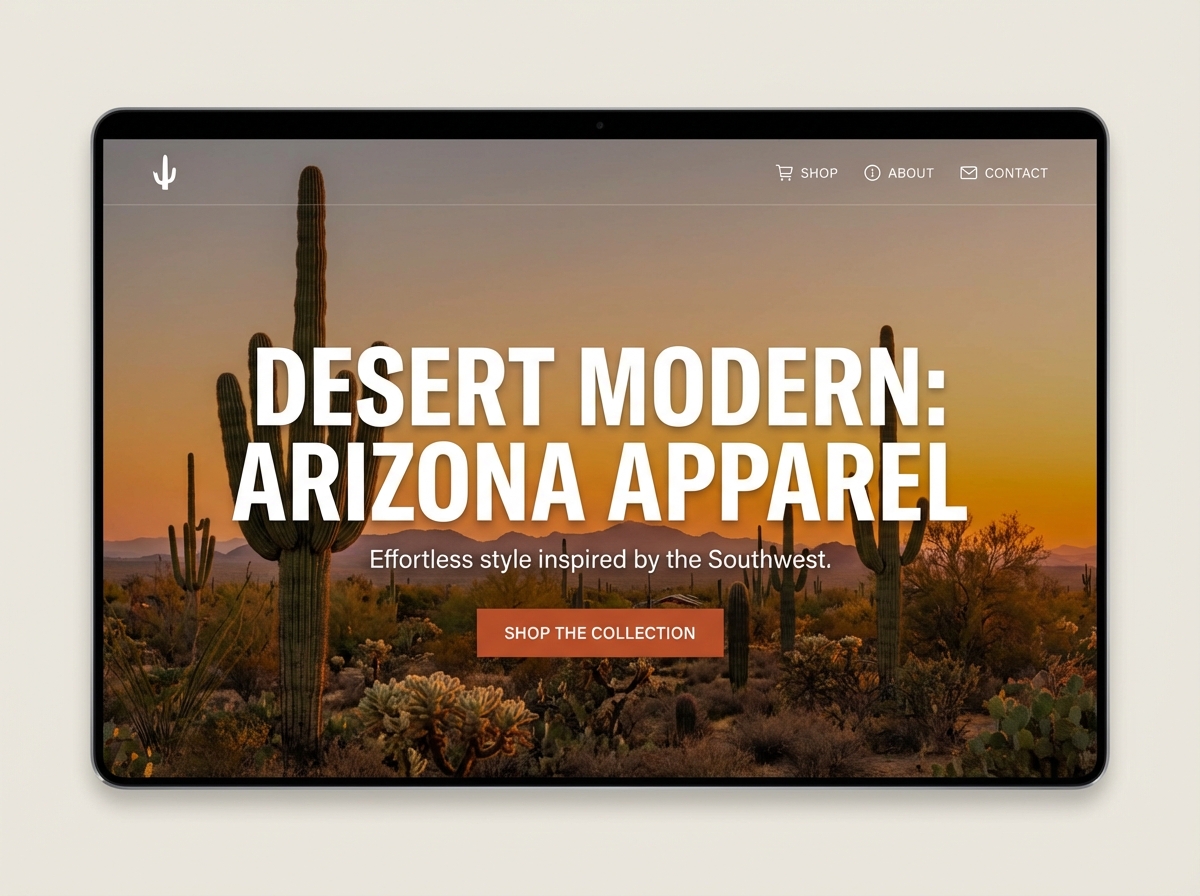 Build Your Arizona Clothing Brand's Online Presence website preview