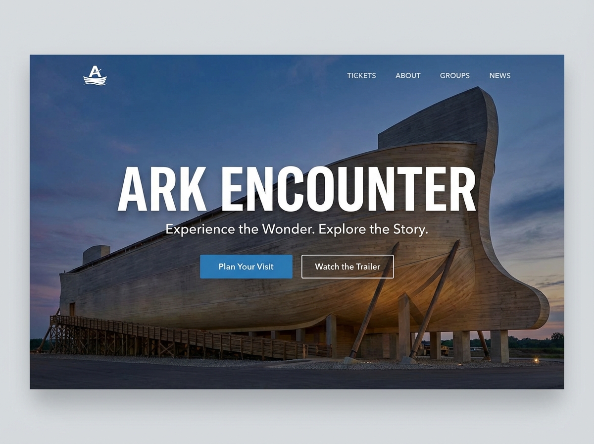Build Your Own Ark Encounter Website with Ease website preview