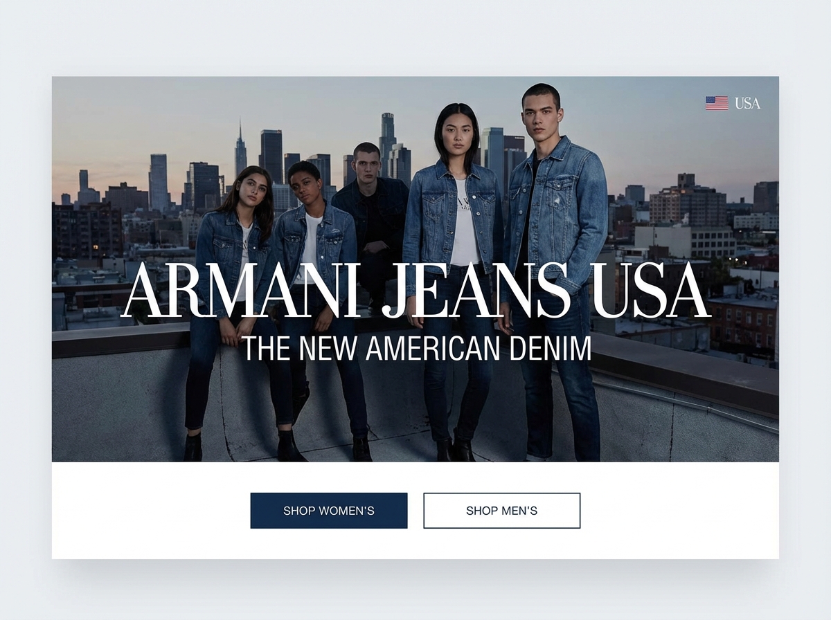 Build Your Premier Armani Jeans USA Online Store website preview