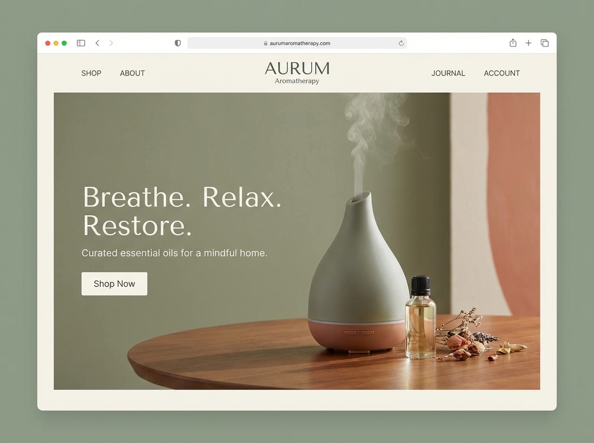 Build Your Beautiful Aromatherapy Website Easily website preview