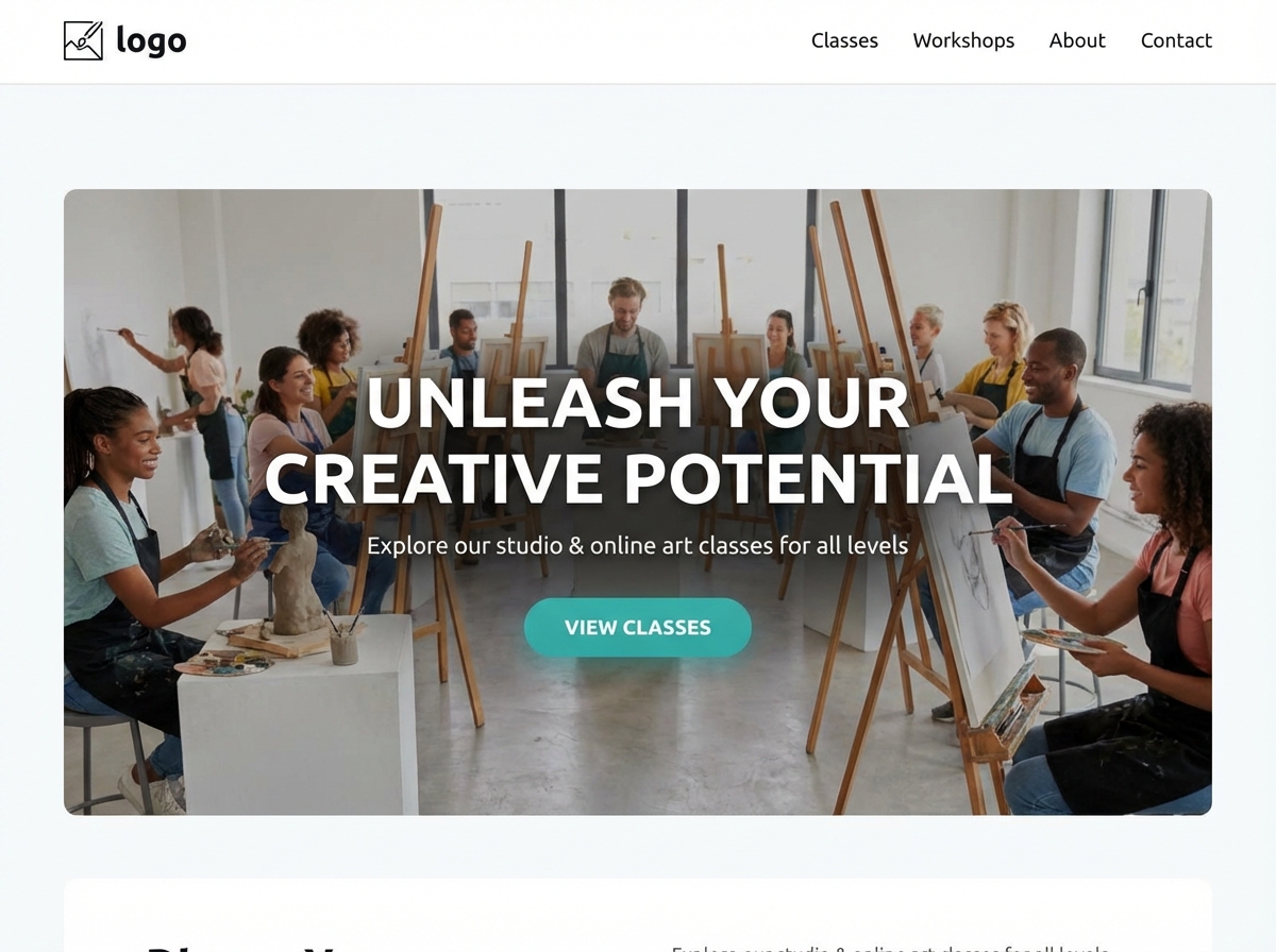 Build Your Art Class Website That Attracts Students website preview