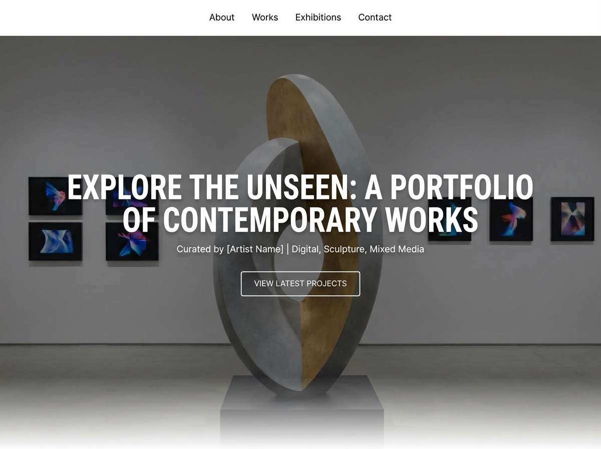 Build Your Stunning Online Art Portfolio Today website preview