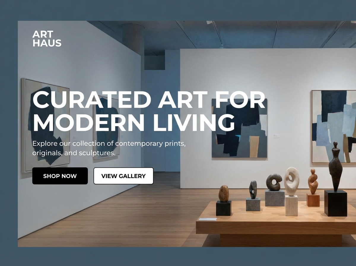 Build a Stunning Online Art Shop in Minutes website preview
