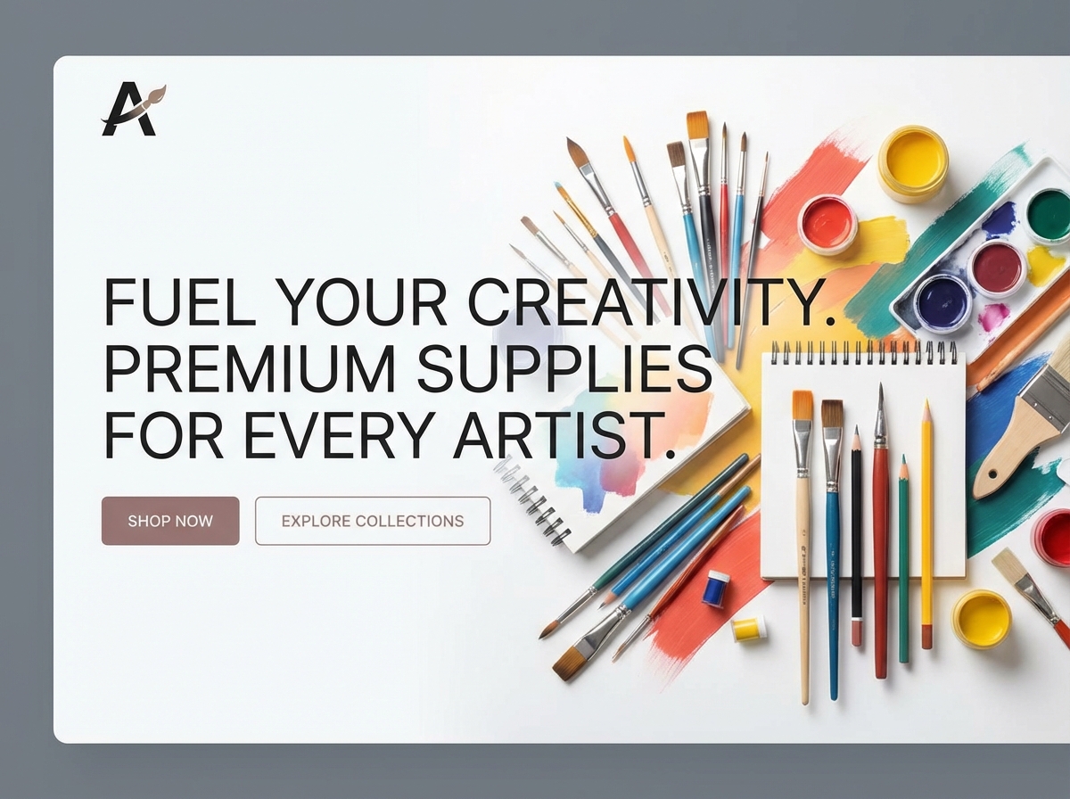 Build Your Online Art Supply Store with Grigora website preview