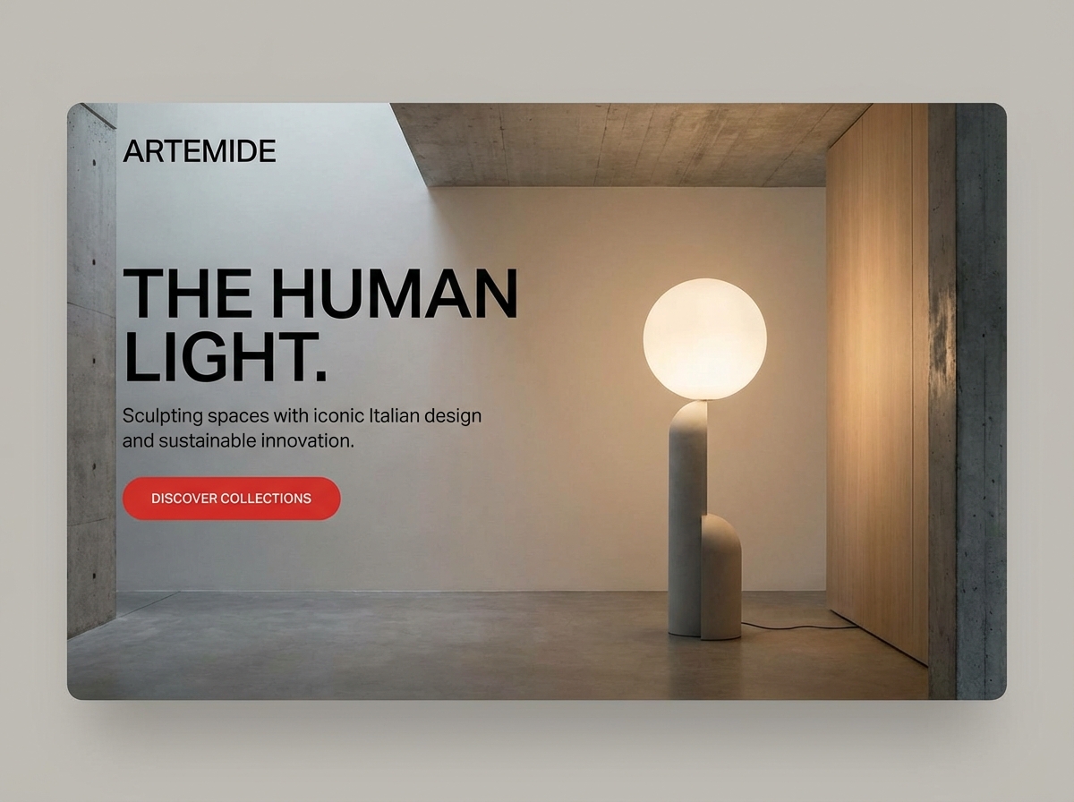 Showcase Your Vision with an Elegant Artemide Website website preview