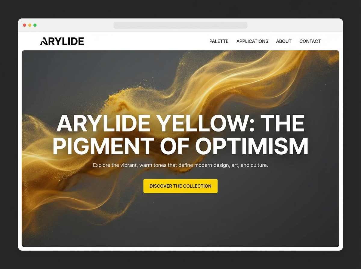 Unleash Your Palette with Vivid Arylide Yellow Colors website preview