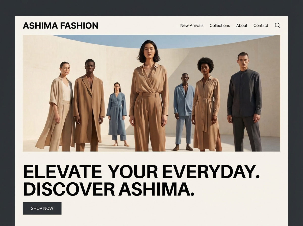 Launch Your Stunning Ashima Fashion Website Today website preview