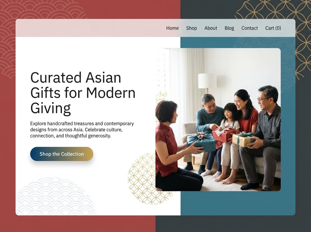 Build Your Exquisite Asian Gift Store Online website preview