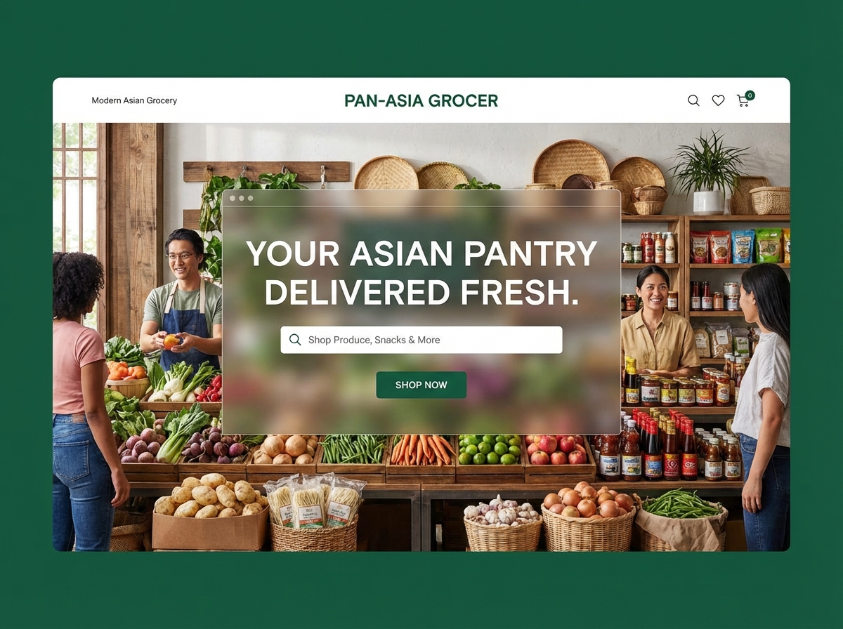 Build Your Best Asian Grocery Website, Simply website preview