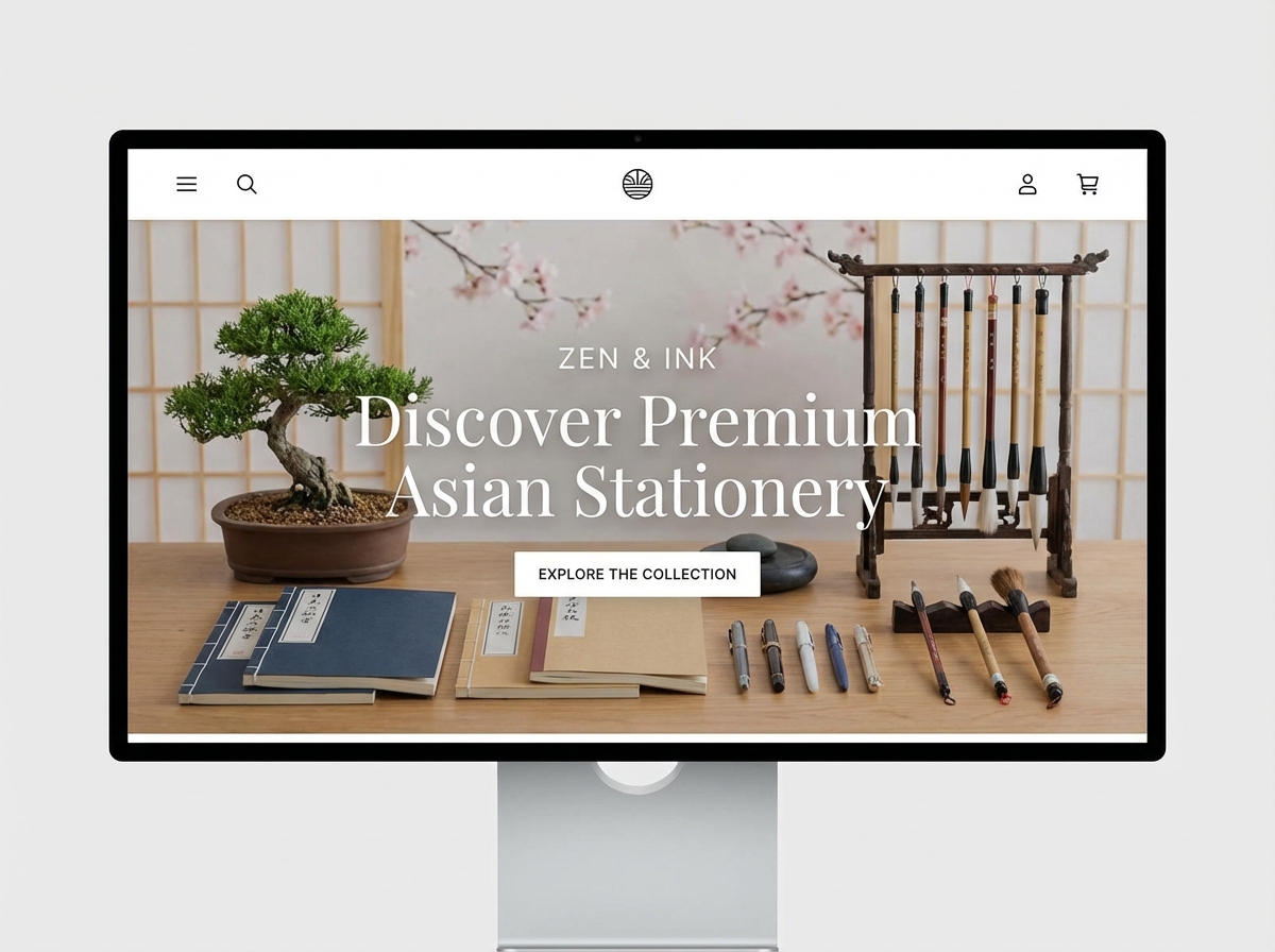 Create Your Dream Asian Stationery Shop Website website preview