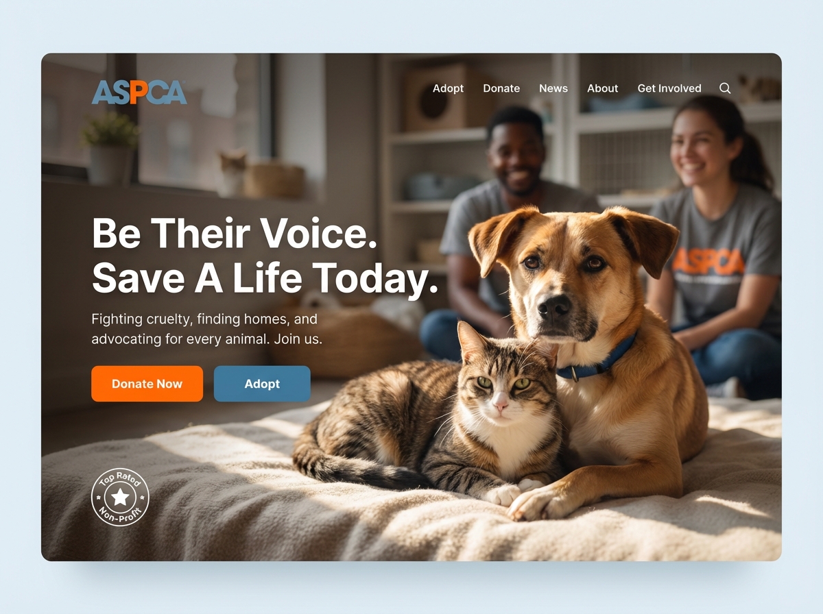 Build a powerful online presence for your ASPCA or animal rescue. website preview