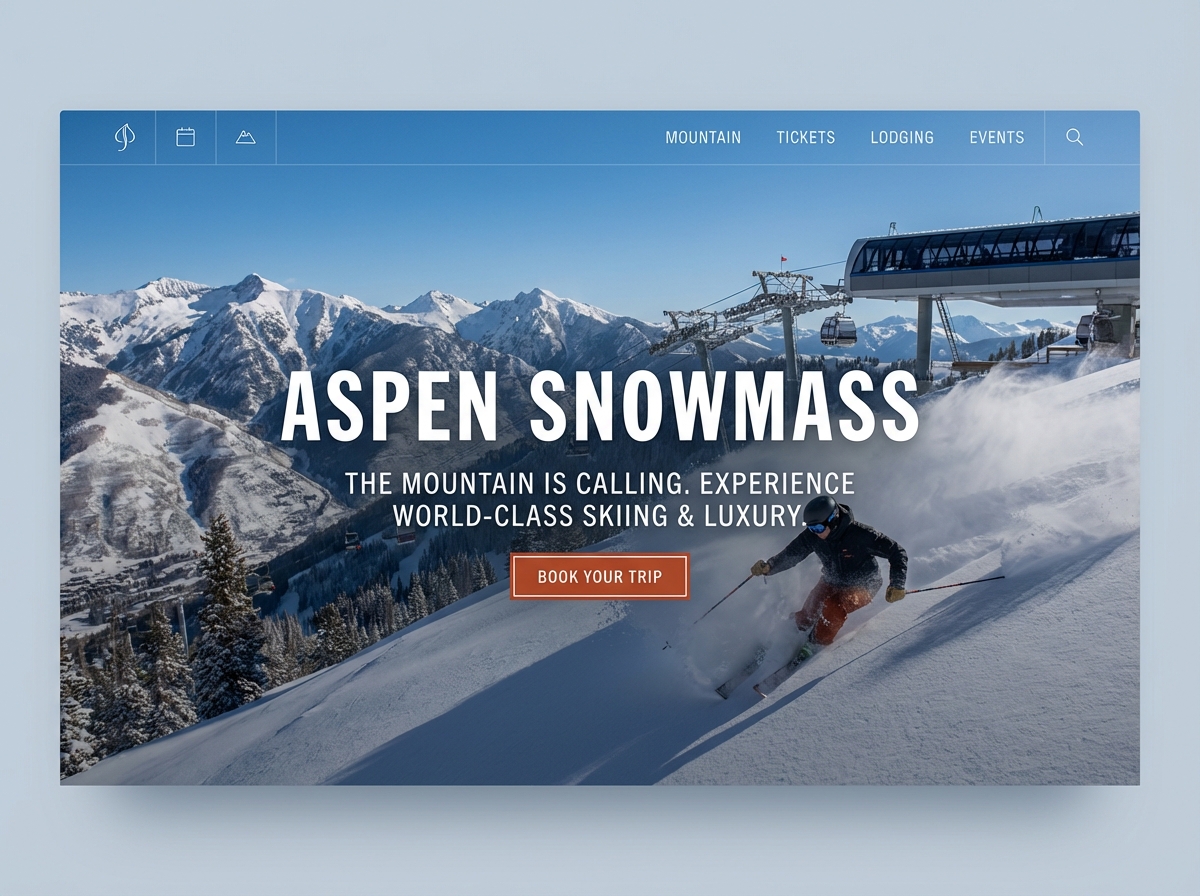 Build a stunning Aspen Snowmass website that converts website preview