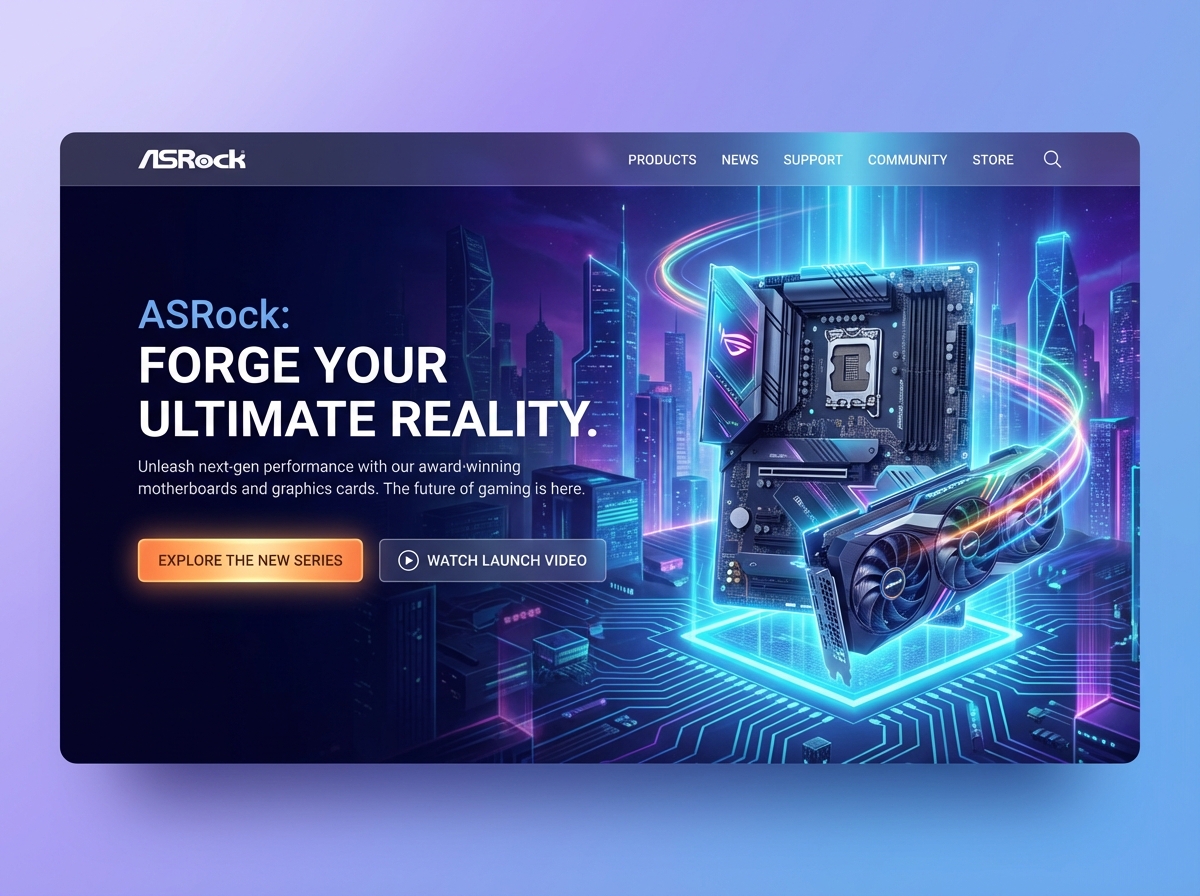 Build Your Ultimate Rig with Grigora's ASRock Website Builder website preview