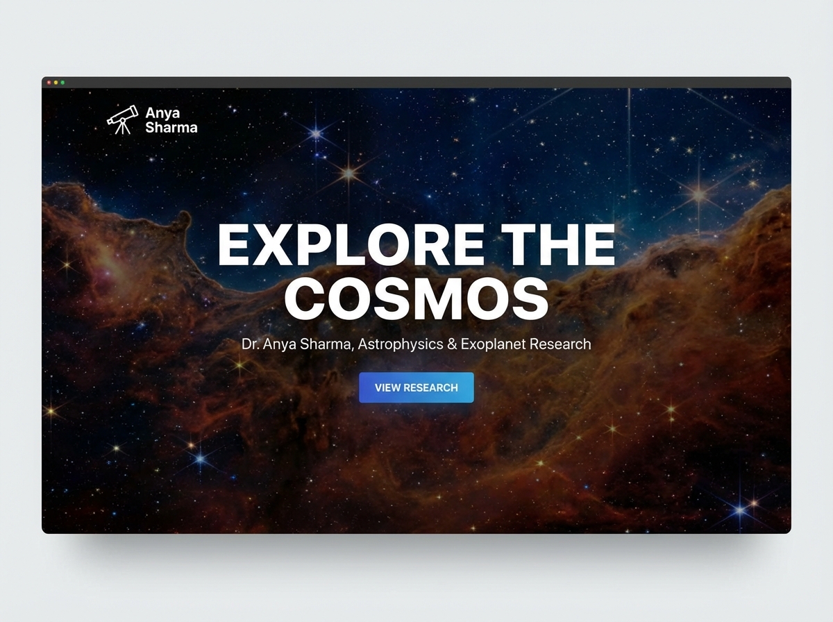 Build Your Professional Astrophysicist Website Today website preview