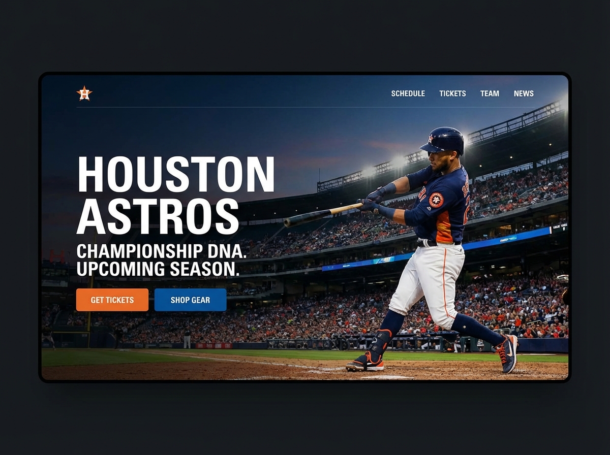 Build a Stellar Website for Your Astros Fan Club website preview