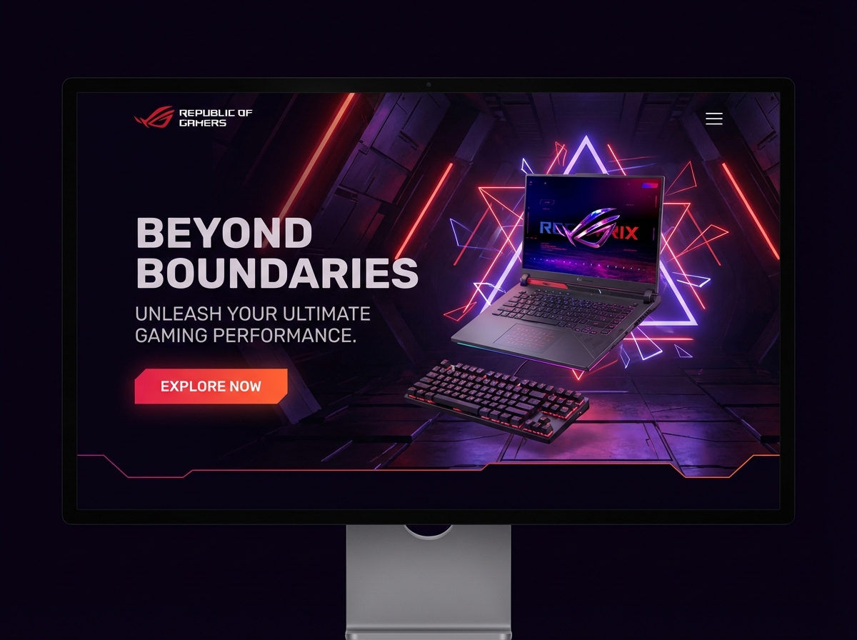 Build Your Ultimate ASUS ROG Fan Page website preview