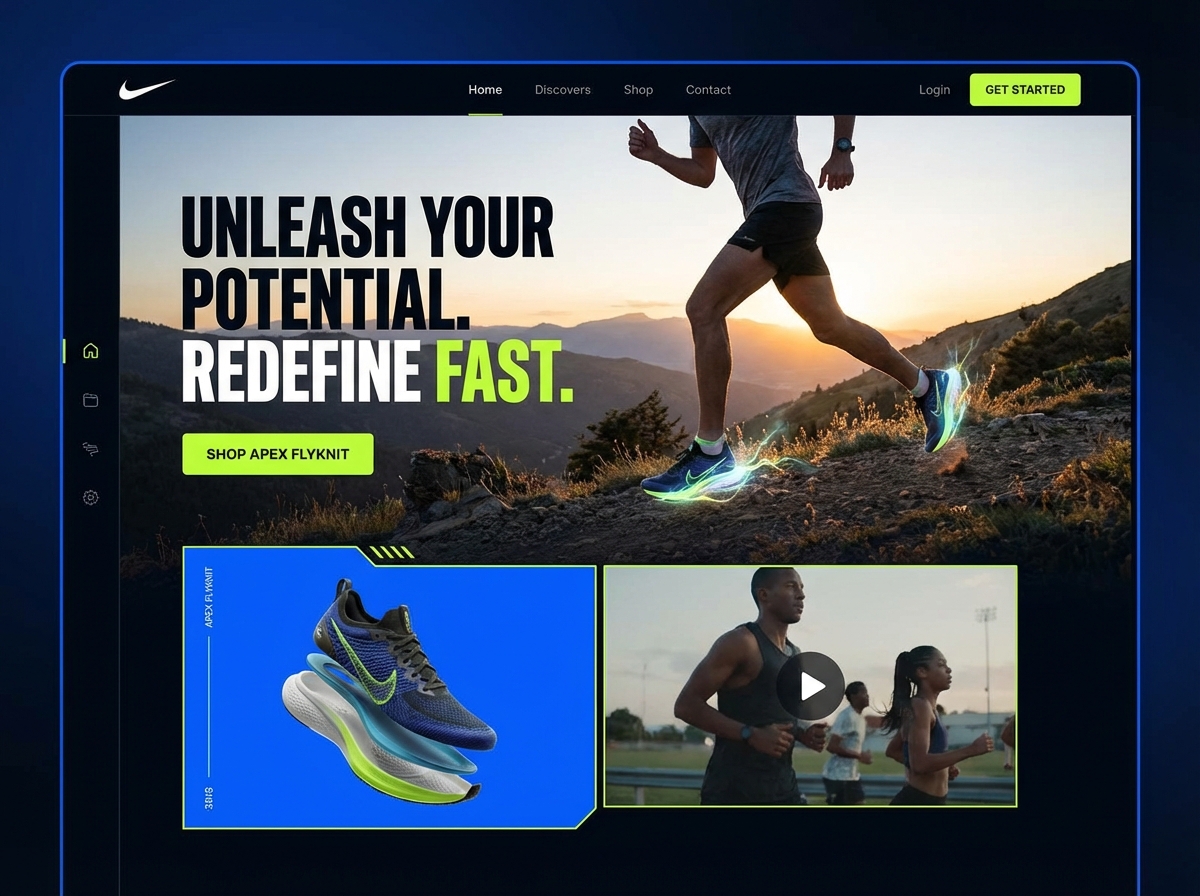 Build a High-Performance Athletic Shoe Website website preview