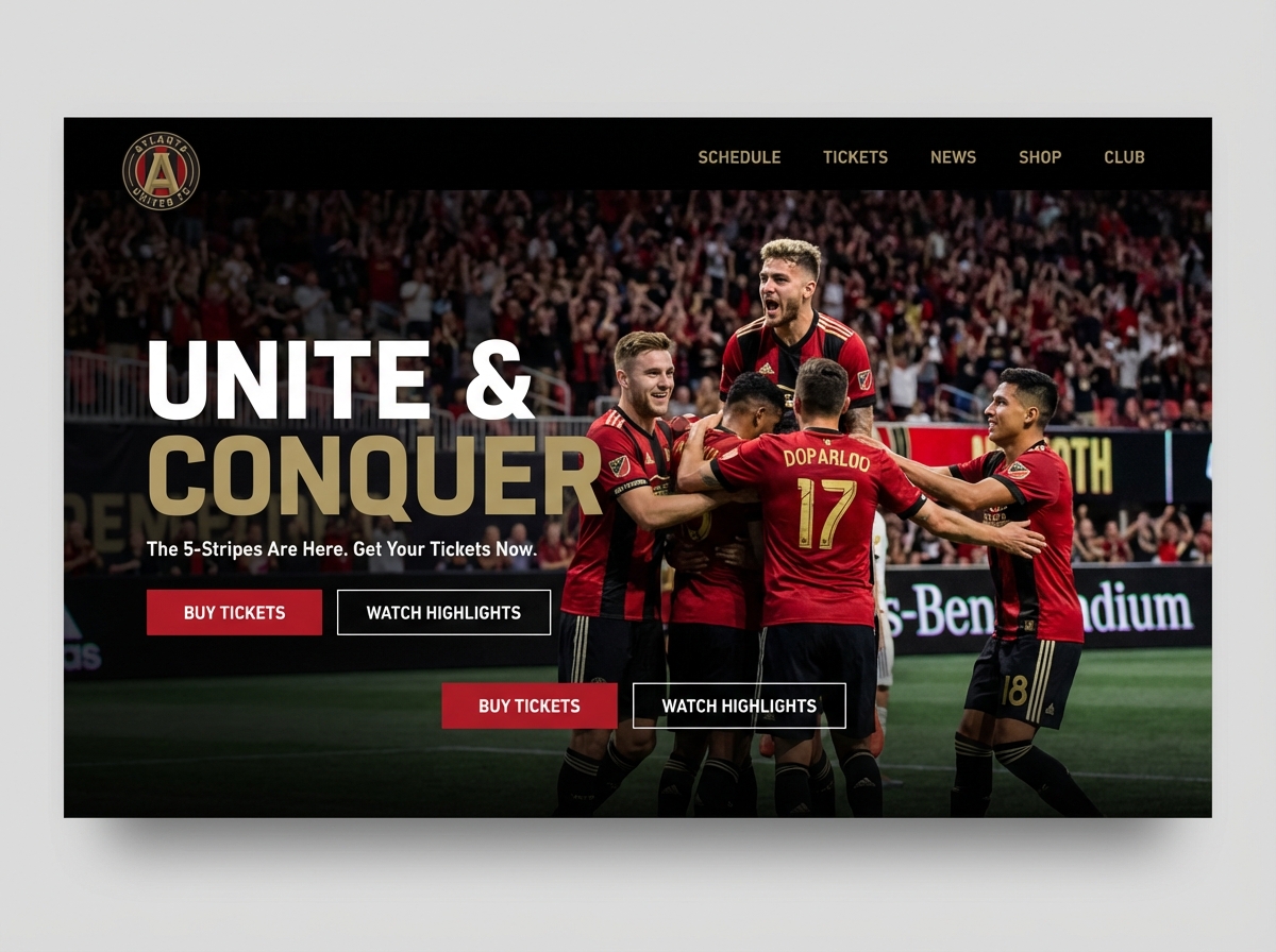Build a Championship-Caliber Fan Site for your Atlanta United FC website preview