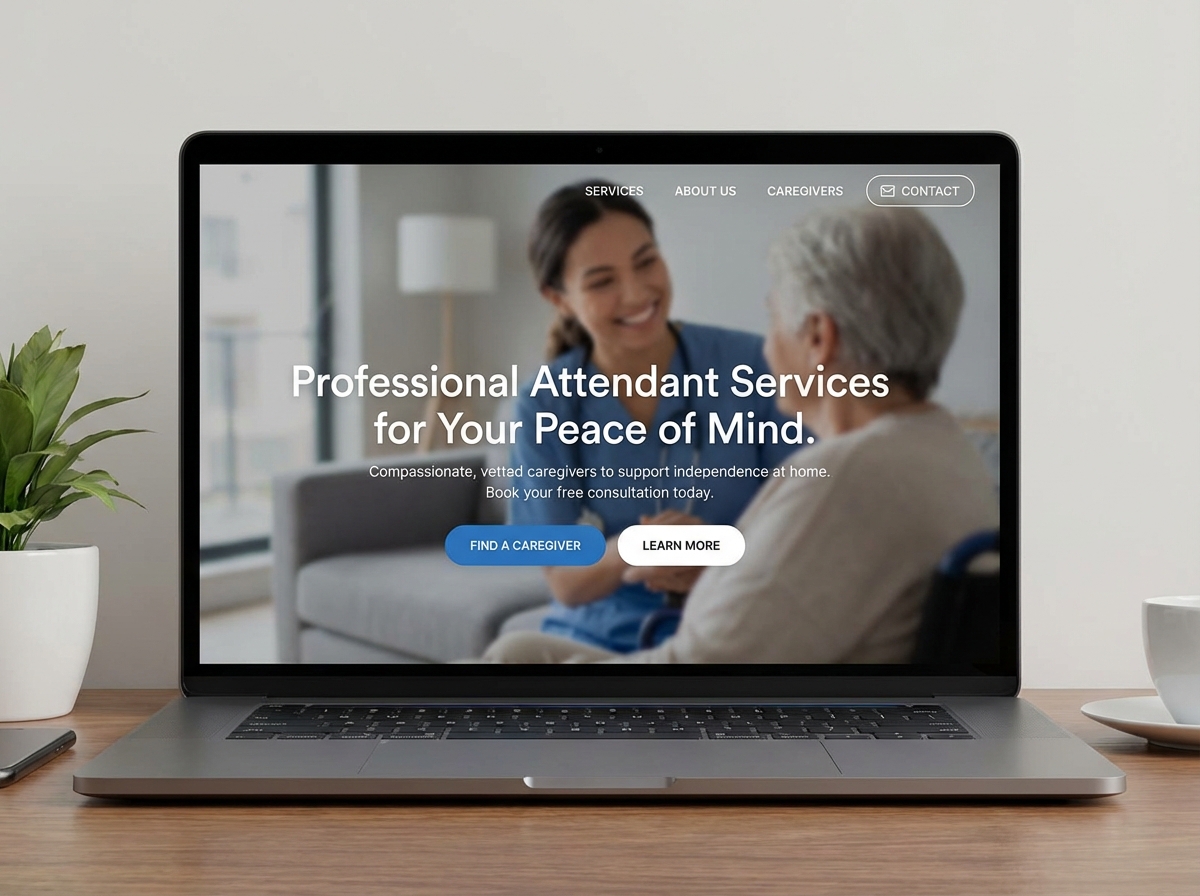 Build a Stunning Online Presence as an <span class="gradient-text">Attendant</span> website preview