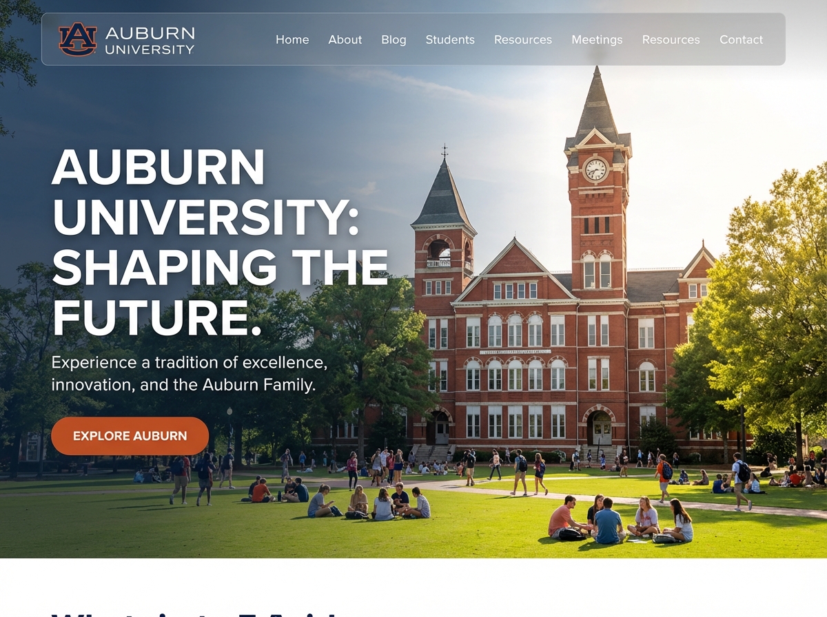 Build a Stunning Auburn University Community Hub website preview