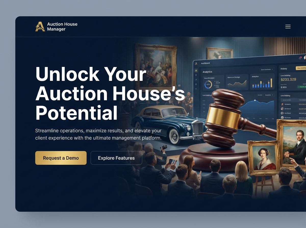Streamline Your Business with an <span class="gradient-text">Auction House Manager</span> website preview