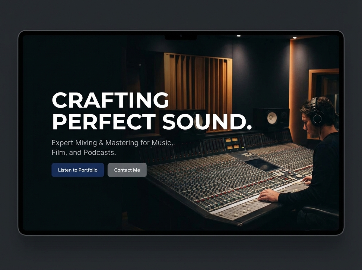Build Your Professional Audio Engineer Website website preview
