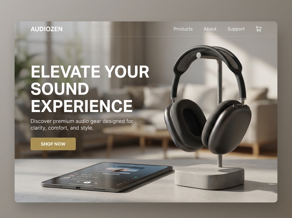 Build Your Perfect Online Presence for Audio Equipment website preview