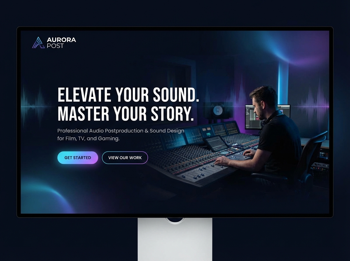 Build a Stunning Portfolio for Your Audio Post-Production Services website preview