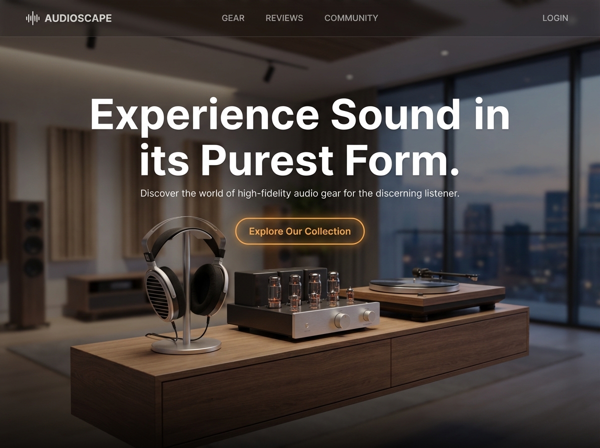 Build Your Ultimate Audiophile Website website preview
