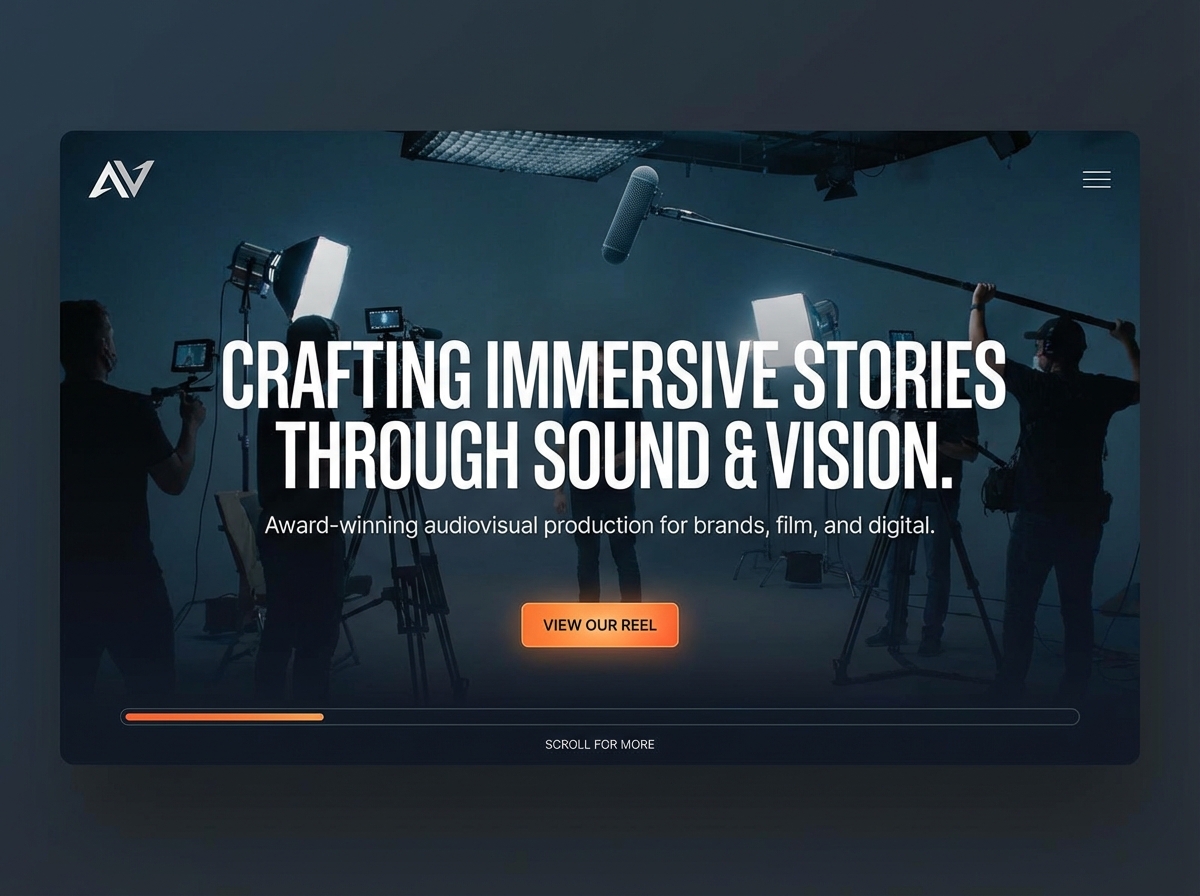 Build a Stunning Audiovisual Production Website Today website preview